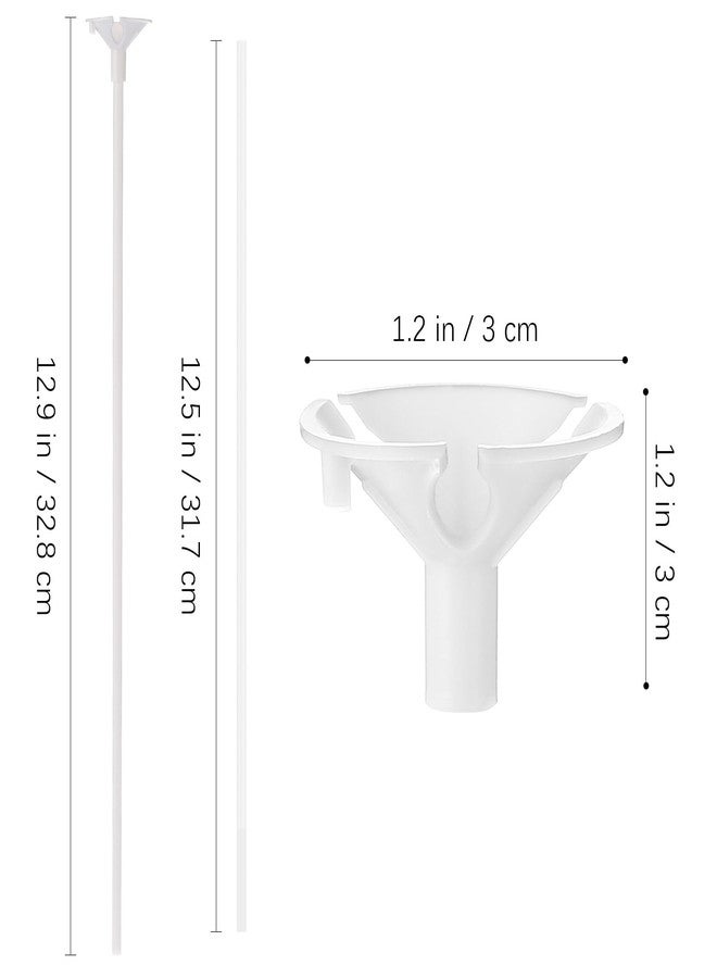Alasum Balloon Holder Sticks 50Pcs White Plastic for Balloon Decorations Ideal for Birthday Wedding Christmas and Party Events - Image 5